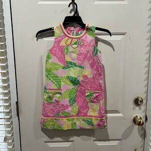 Lilly Pulitzer Pink and Green Girls Dress
